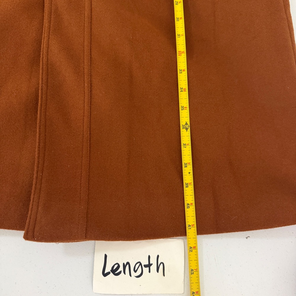 Coat Mens XL Storm Flap Long Jacket Brown Cozy Fall Autumn Winter Layering - Picture 11 of 12